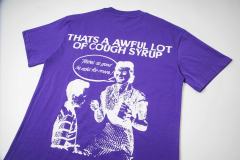 Cough Syrup Retro Old Fashion Drug Label Typography Front Comic Bubble Text Graphic Print Tee 29303849