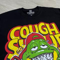 Cough Syrup Retro Old School Streetwear Front Chill Frog Mascot Chain Necklace Syrup Drip Cartoon Illustration Print T-Shirt 3 colors 29344031