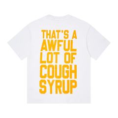 Cough Syrup Capsule Pill Golden Orange Letter Print Tee 2 colors 29359164
