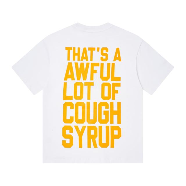 Cough Syrup Capsule Pill Golden Orange Letter Print Tee 2 colors 29359164