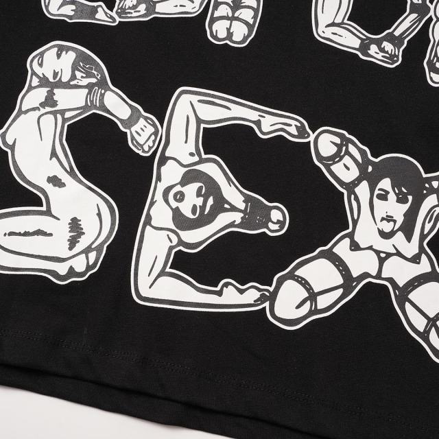 Cough Syrup Unique Aesthetic Figure Constructed Letter Front Back Printed Tee 2 colors 29290006