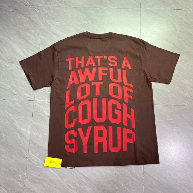 Cough Syrup Color Contrast Graffiti Deformed Art Letter Print Tee 3 colors 29359168