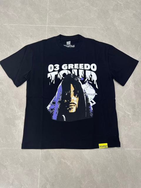 Cough Syrup 03 Greedo Tour Drip Font Purple Tint Portrait Front Concert City Venue Schedule Text Print Tee 29303881