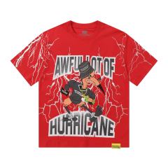 Cough Syrup Full Sleeve White Lightning Hurricane Cartoon Bird Front Gradient Stacked Full Slogan Print Tee 2 colors 29290161