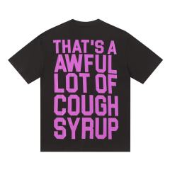 Cough Syrup Purple Faded Grainy DJ Screw Tribute RIP Memorial Persona Gothic Font Portrait Graphic Print Tee 29303823