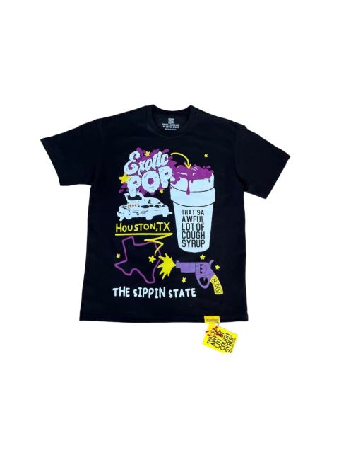 Cough Syrup Southern Hip Hop Streetwear Front Houston Texas Map Pistol Lowrider Car Purple Syrup Cup Exotic Pop Cartoon Scene Print T-Shirt 29345308