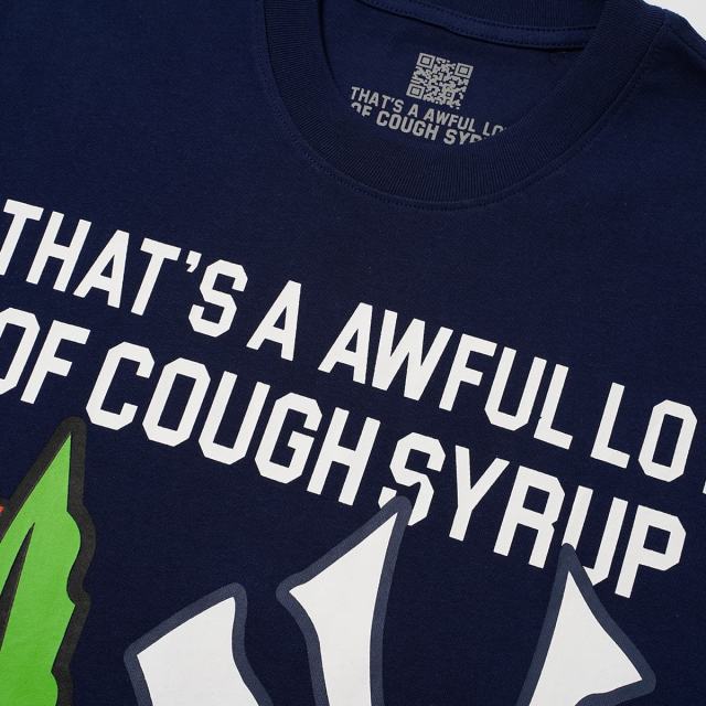 Cough Syrup Weed Leaf Peace Symbol Apple NY Graffiti Double Sided Print Tee 2 colors 29288701