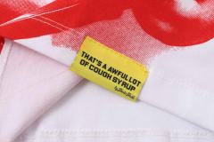 Cough Syrup Sketch Cupid Angel Tattoo Detail Front Gothic Stacked Cursive Slogan Back Tee 4 colors 29290017