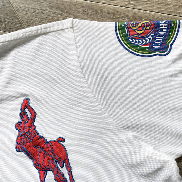 1:1 Top Quality That's A Awful Lot of Cough Syrup Letter Embroidered Cotton Polo Short Sleeve