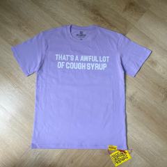 Cough Syrup Basic Streetwear Front Simple Line Font Back Huge Bold Stacked Letter Dual Side Print T-Shirt 29345290