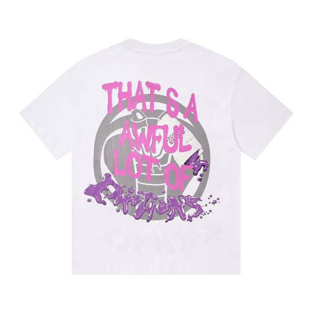 Cough Syrup Two Purple Eye Skull Lightning Front Snake Ring Background Dripping Graffiti Text Print Tee 2 colors 29290122