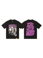Cough Syrup Dark Punk Horror Ghostface Graffiti Figure Drip Deformed Font Dual Side Printed Tee 29302305