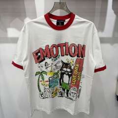 Mixed Emotion Beach Cartoon Cat Graffiti Surf Print T-shirt 29370503