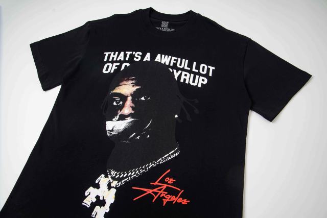 Cough Syrup Rapper Portrait Los Angeles Signature Rio Free Motif Print Tee 2 colors 29303818