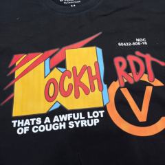 Cough Syrup Color Contrast Graffiti Deformed Art Letter Print Tee 3 colors 29359168