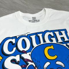 Cough Syrup Cartoon Hip Hop Streetwear Front Captain Character Pouring Purple Syrup Bowl Bottle Chain 3D Outline Letter Graphic Oversized T-Shirt 2 colors 29344019