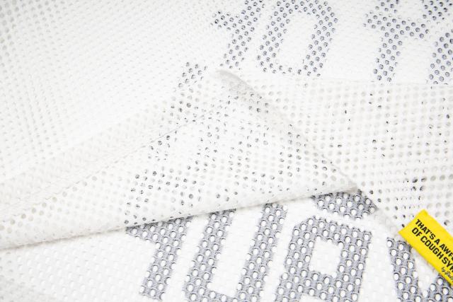 Cough Syrup Retro Sport Streetwear Available Front Simple Block Typography Back Large Stacked Letter Print Cropped Mesh Jersey T-Shirt 4 colors 29345315