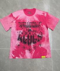 Cough Syrup Gothic Stacked ALDCS Letter Crosshair Target Circle Detail Large Worn Number 18 Graphic Print Tee 2 colors 29303872