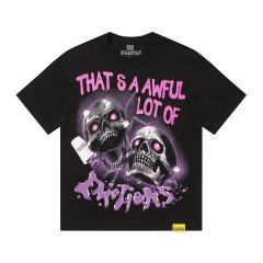 Cough Syrup Two Purple Eye Skull Lightning Front Snake Ring Background Dripping Graffiti Text Print Tee 2 colors 29290122