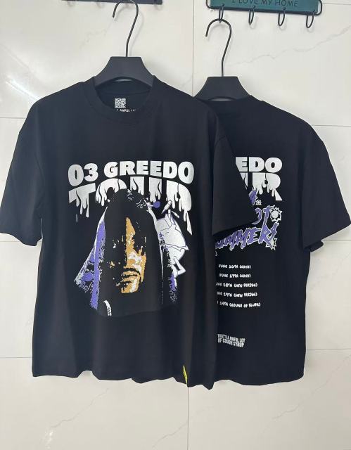 Cough Syrup 03 Greedo Tour Drip Font Purple Tint Portrait Front Concert City Venue Schedule Text Print Tee 29303881
