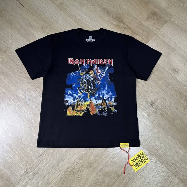 Cough Syrup Heavy Metal Rock Streetwear Front Iron Maiden Skeleton Warrior Horse Battle Scene Band Logo Print T-Shirt 29345277