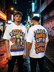 Cough Syrup Basketball Final Golden Trophy Graffiti Print Tee 2 colors 29359165