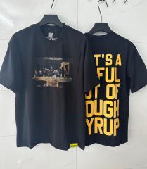 Cough Syrup The Last Supper Hip Hop Rapper Group Remake Painting Front Large Bold Yellow Block Letter Slogan Print Tee 29303902