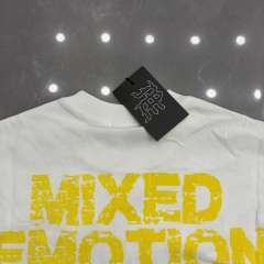 Mixed Emotion Red Frame Subculture Handwritten Graffiti Print T-shirt 29370453