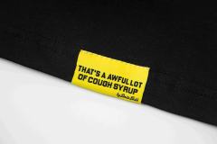 Cough Syrup Jesus Crucifix Portrait Front Large Bold Block Letter FREE JEFF Back Double Sided Print Tee 29303891