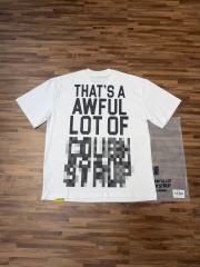 Cough Syrup Cyber Street Glitch Pixel Mosaic Half Blur Text Front Segmented Normal & Distorted Stacked Letter Back Tee 2 colors 29302180