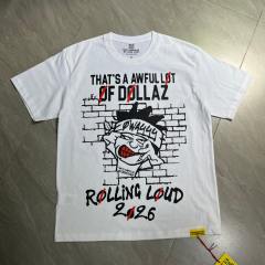Cough Syrup 0s Grunge Hip Hop Streetwear Solid White Brick Wall Background Cartoon Face Graffiti Red Strike Through Text T-Shirt 29344169