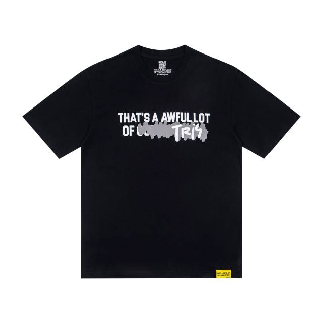 Cough Syrup Minimal Hip Hop Streetwear Front Crossed Out Text TRY Graffiti Block Letter Print Back Stacked Bold Block Slogan Graphic Oversized T-Shirt 2 colors 29343909