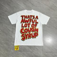 Cough Syrup West Coast Casual Fashion Front Laid Back Cartoon Rabbit Hip Hop Jewelry Syrup Pouring Graffiti Bubble Letter Print 2 colors T-Shirt 29344059