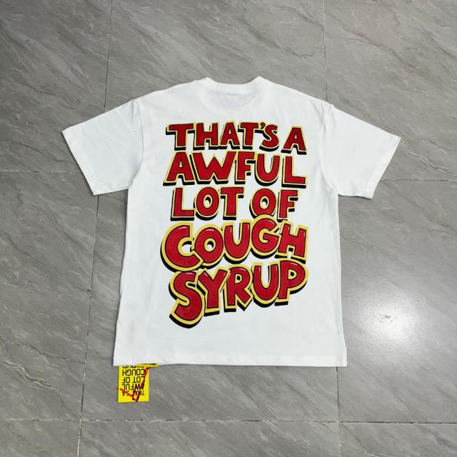 Cough Syrup West Coast Casual Fashion Front Laid Back Cartoon Rabbit Hip Hop Jewelry Syrup Pouring Graffiti Bubble Letter Print 2 colors T-Shirt 29344059