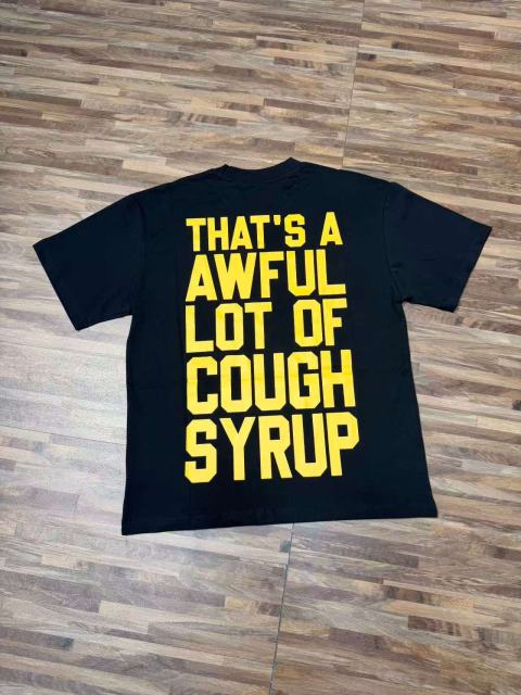 Cough Syrup Capsule Pill Golden Orange Letter Print Tee 2 colors 29359164