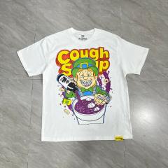 Cough Syrup Retro Holiday Streetwear Front Green Leprechaun Diamond Grill Teeth Syrup Bottle Cup Drip Cartoon Art Print Oversized T-Shirt 2 colors 29344022