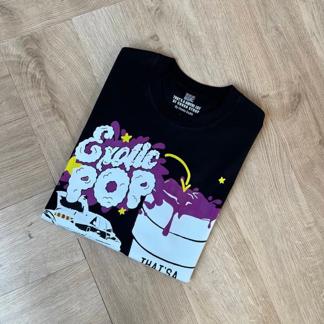 Cough Syrup Southern Hip Hop Streetwear Front Houston Texas Map Pistol Lowrider Car Purple Syrup Cup Exotic Pop Cartoon Scene Print T-Shirt 29345308