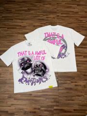 Cough Syrup Two Purple Eye Skull Lightning Front Snake Ring Background Dripping Graffiti Text Print Tee 2 colors 29290122