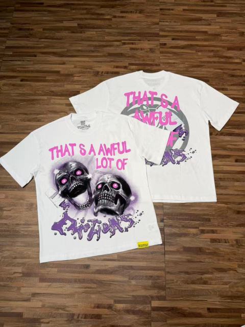 Cough Syrup Two Purple Eye Skull Lightning Front Snake Ring Background Dripping Graffiti Text Print Tee 2 colors 29290122