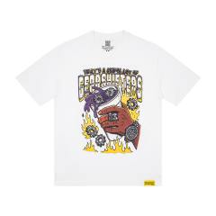 Cough Syrup Grunge Streetwear Mechanic Hand Cup Gear Flame Gothic Letter Print Back Stacked 3D Outline Gearshifters Slogan Graphic Oversized T-Shirt 2 colors 29343893