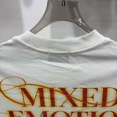 Mixed Emotion Vintage Graffiti Mask Wing Telegram Print T-shirt 29370450