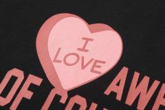 Cough Syrup I Love Nested Heart Front Cupid Angel Syrup Bottle Back Double Sided Print Tee 2 colors 29290046