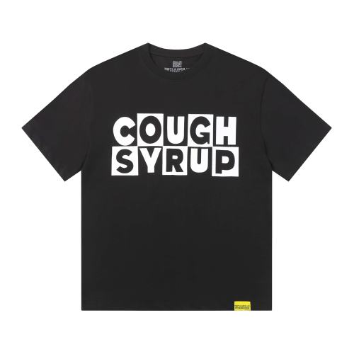 Cough Syrup Block Box Letter Front And Back Double Sided Print Tee 2 colors 29290013