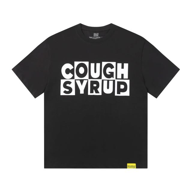 Cough Syrup Block Box Letter Front And Back Double Sided Print Tee 2 colors 29290013
