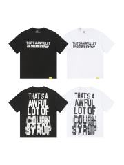 Cough Syrup Cyber Street Glitch Pixel Mosaic Half Blur Text Front Segmented Normal & Distorted Stacked Letter Back Tee 2 colors 29302180