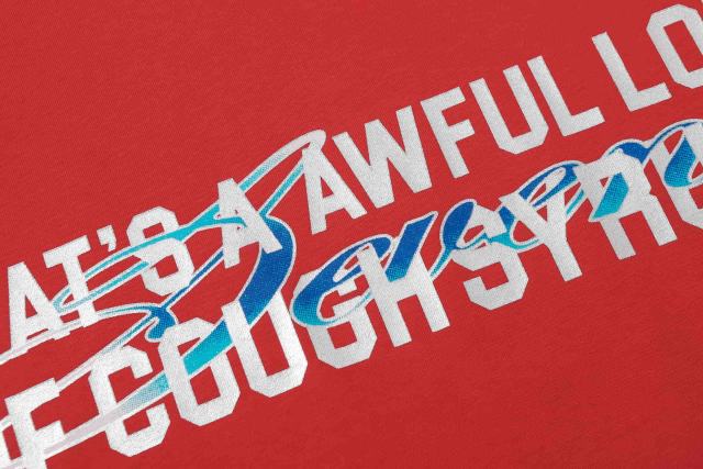 Cough Syrup Art Basel 25 Limited Blue Water Wave Gradient Letter Diamond Sevens Back Script Overlay Text Tee 3 colors 29290138