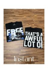 Cough Syrup Vintage Hip Hop Portrait Lightning Background Letter Print Front Bold Stacked Full Slogan Tee 29302082