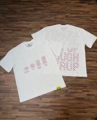 Cough Syrup Four Outline Syrup Bottles Pink Polka Dot Liquid Level Front Half Pink Dot Filled Stacked Slogan Tee 2 colors 29290183