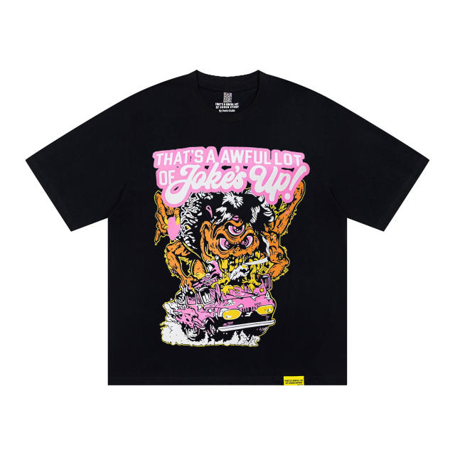 Cough Syrup Retro Kustom Culture Streetwear Front Cartoon Mutant Monster Rat Rod Vehicle Bubble Letter Print Oversized T-Shirt 29343980