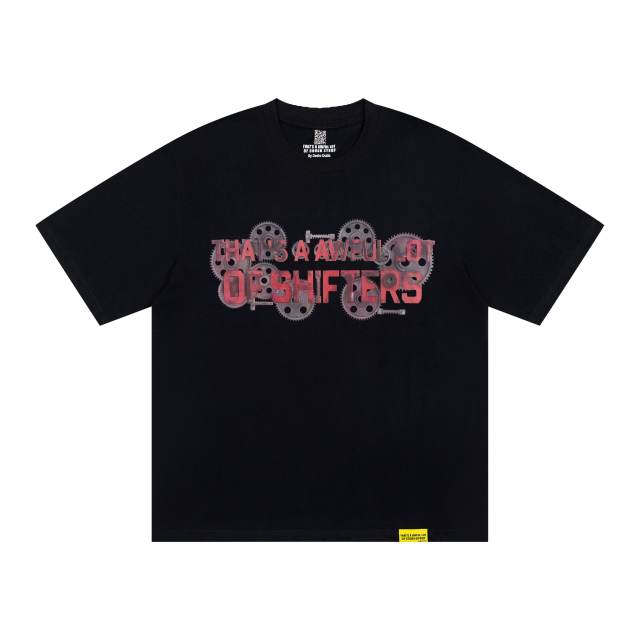 Cough Syrup Y2K Industrial Retro Street Front Rust Mechanical Gear Overlay Faded Gradient Typography Print T-Shirt 2 colors 29344071
